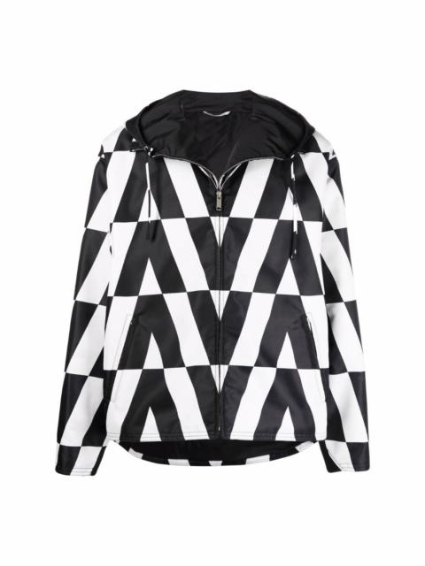 Valentino logo-print hooded jacket