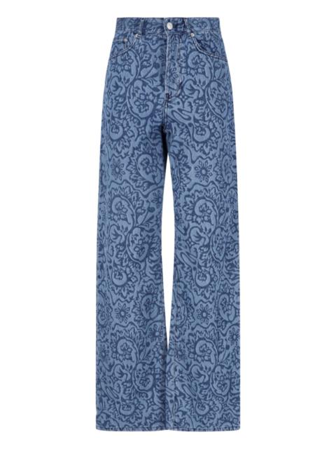 Dries Van Noten PRINTED STRAIGHT JEANS