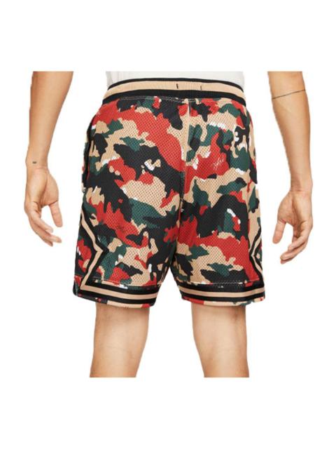 Jordan Men's Air Jordan Flight Heritage Diamond Camouflage Mesh Breathable Casual Sports Shorts Yellow DC74