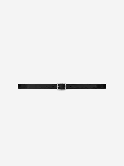 SAINT LAURENT pavé buckle belt in smooth leather