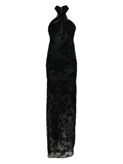 PINKO floral halter-neck dress