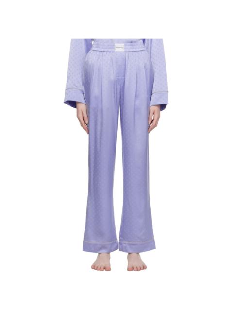 Blue Pleated Pyjama Pants