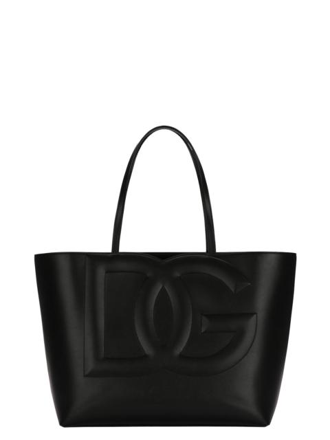 Dolce & Gabbana Large DG Logo Tote - Black