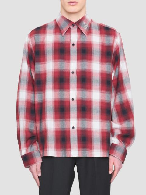 AMIRI Men's Cotton Flannel Shirt - Cherry