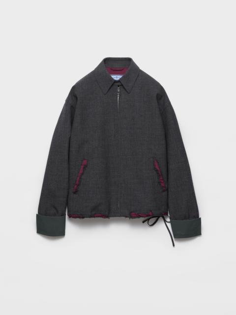 Prada Bonded devoré hopsack blouson jacket