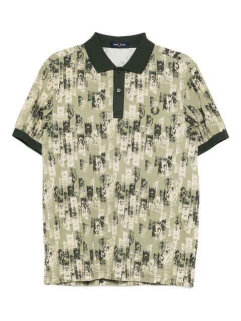 Fred Perry graphic-print polo shirt