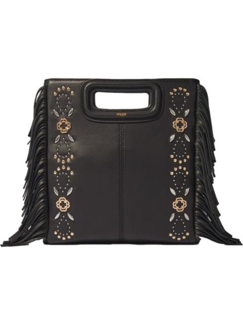 maje Studded leather M bag in Black at Nordstrom