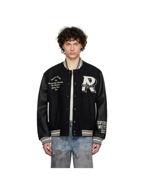 REPRESENT Black 'Owners Club' Varsity Bomber Jacket