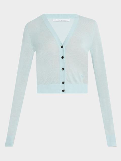 MARIA McMANUS V-Neck Shrunken Cashmere Cardigan