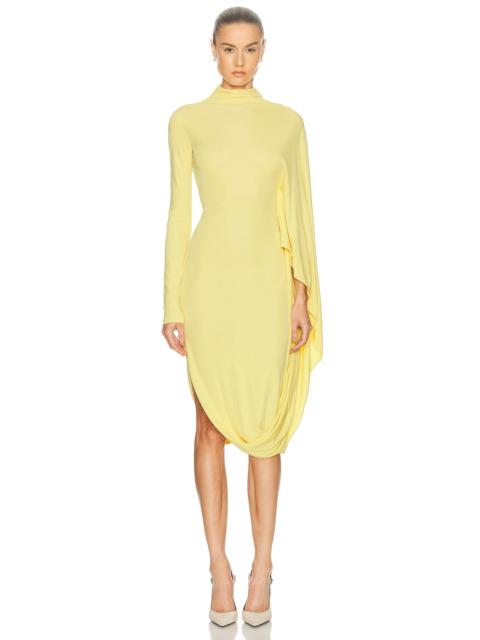 Stella McCartney Crepe Jersey Cape Dress