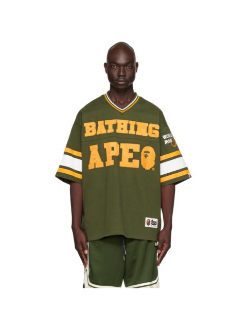 A BATHING APE® Green Appliqué T-Shirt