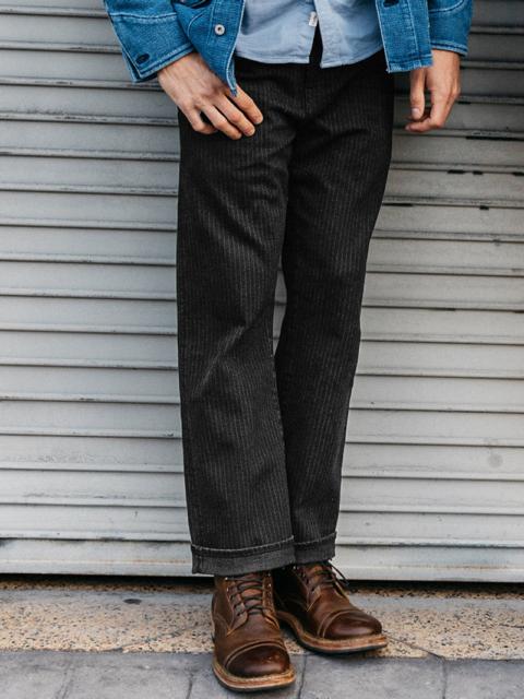 HIROSHI KATO The Pail Loose Straight - Indigo Stripe Overdye Tracy 14oz Selvedge