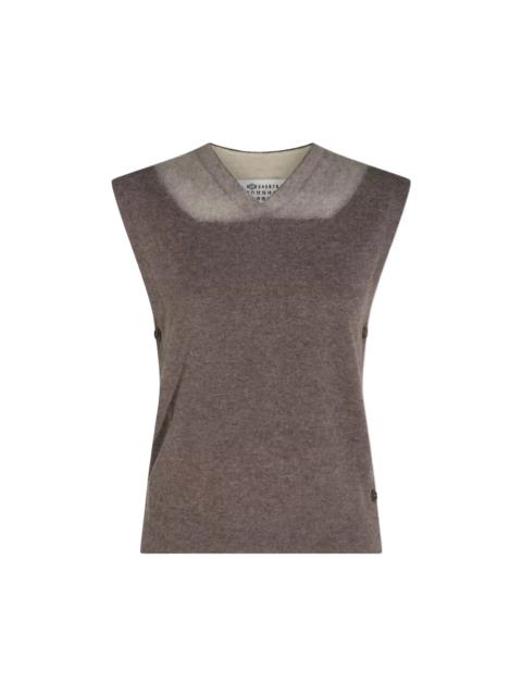 Maison Margiela FUSED KNIT STOLE - MUD/ECRU