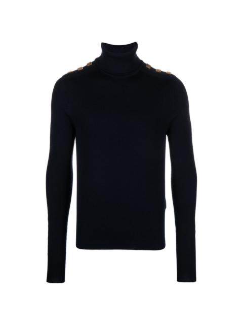 Balmain button-details merino-wool jumper