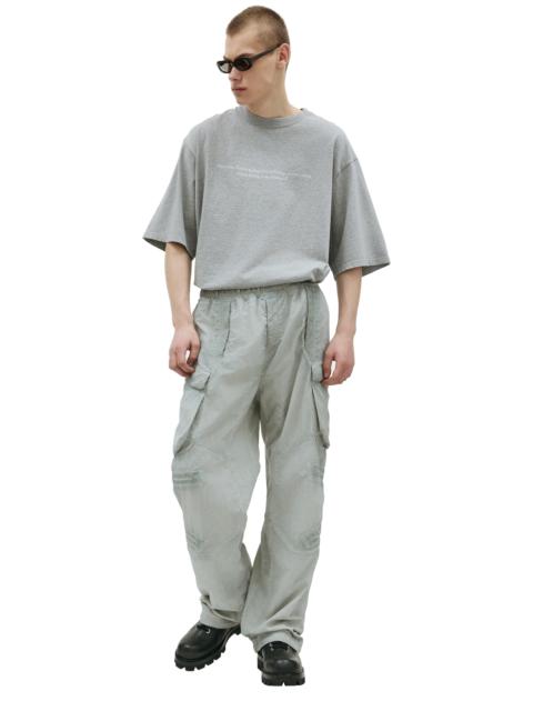 GREY DYED CARGO TROUSERS