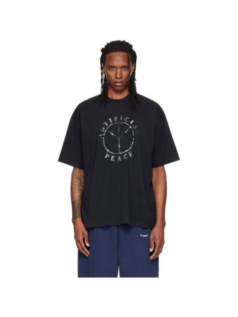VETEMENTS Black 'Artificial Peace' Oversized T-shirt