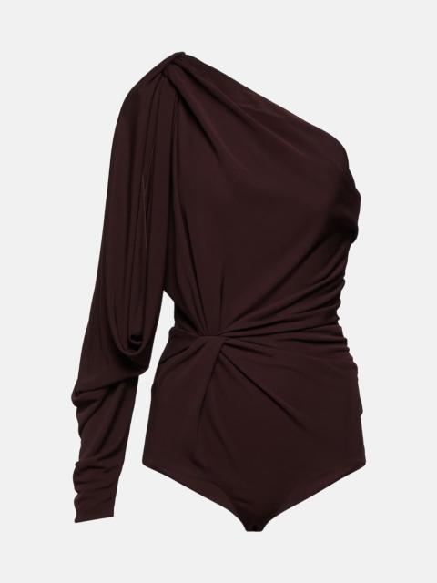 SAINT LAURENT one-shoulder asymmetric bodysuit