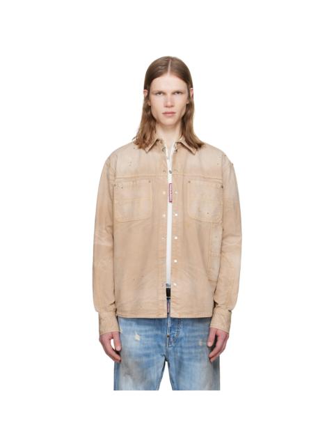DSQUARED2 Beige Garment Dyed Carpenter Shirt