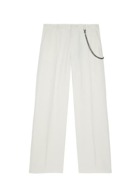 The Kooples BEIGE WIDE-LEG CHAIN PANTS