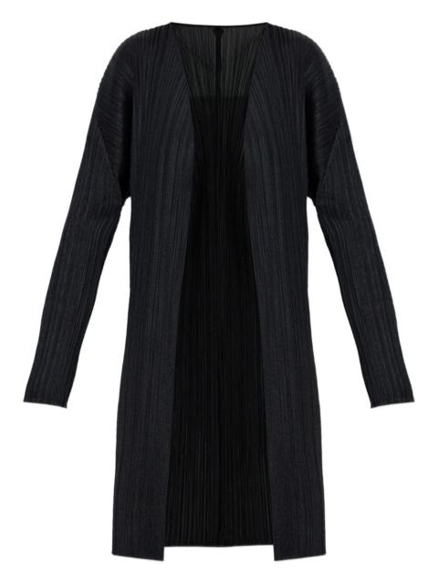 Pleats Please Issey Miyake pleated long coat