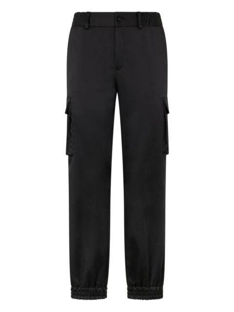 PHILIPP PLEIN satin drawstring-waist trousers