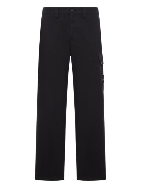 cargo-pocket straight-leg trousers