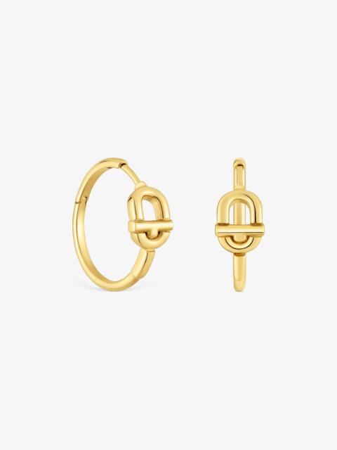 TOUS Short Hoop earrings with 18K gold vermeil and motif TOUS MANIFESTO