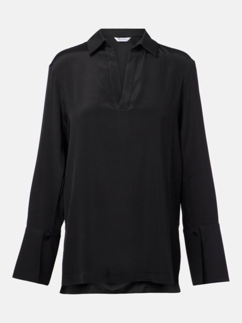 Dover silk-blend cady blouse
