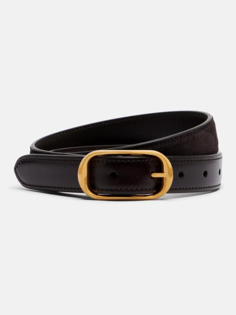 NILI LOTAN Reine leather and suede belt