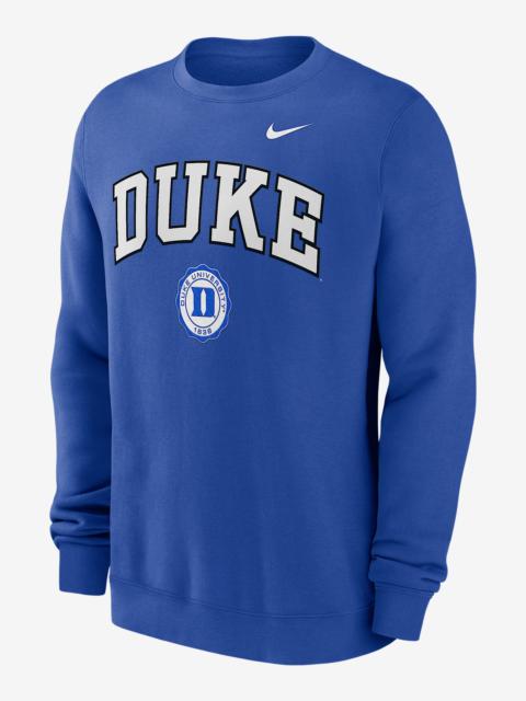 Duke Blue Devils Arched Seal Men's Nike College Pullover Crew