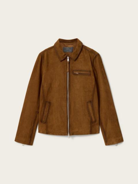 ALLSAINTS ASHWOOD LONG SLEEVE SUEDE JACKET