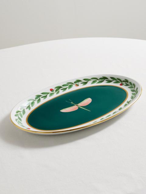 La DoubleJ Gold-plated Porcelain Platter