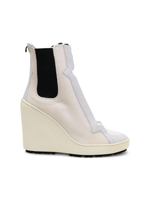 HOGAN lace-up wedge ankle boots