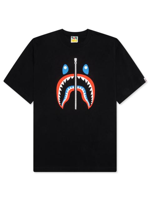 A BATHING APE® SHARK TEE INDONESIA - BLACK