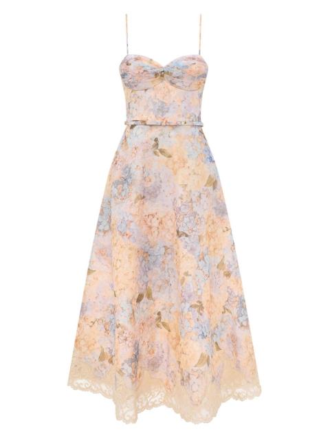 Zimmermann VALIANT TUCKED MIDI DRESS