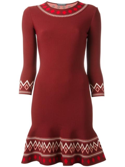 Alexander McQueen patterned A-line dress