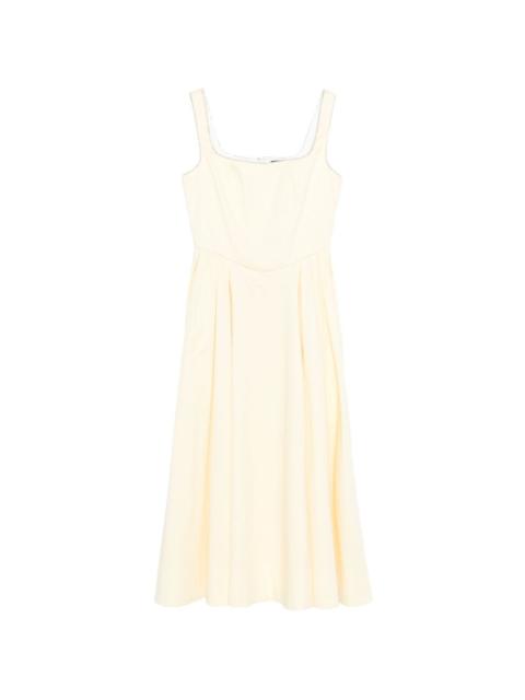 maje rhinestone-trim midi dress