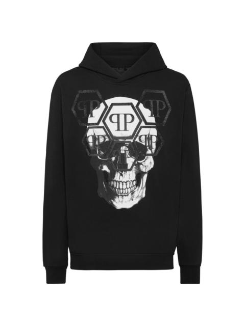 PHILIPP PLEIN skull-print cotton hoodie