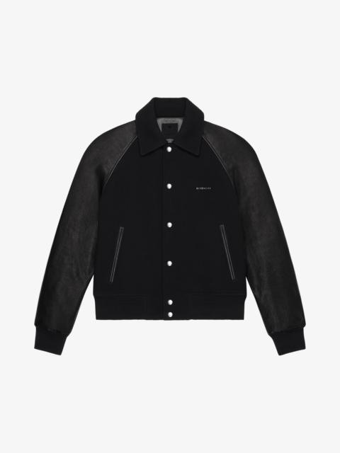 Givenchy VARSITY JACKET IN WOOL AND LEATHER