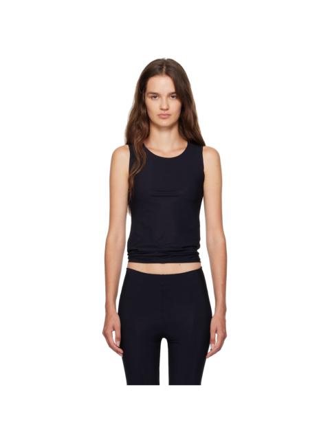 Jil Sander Black Round Neck Sleeveless Tank Top