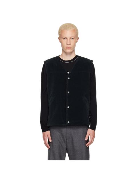 MM6 Maison Margiela Black Faux-Suede Vest