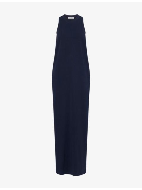 DARKPARK Milla Double Halter-Neck Jersey Maxi Dress