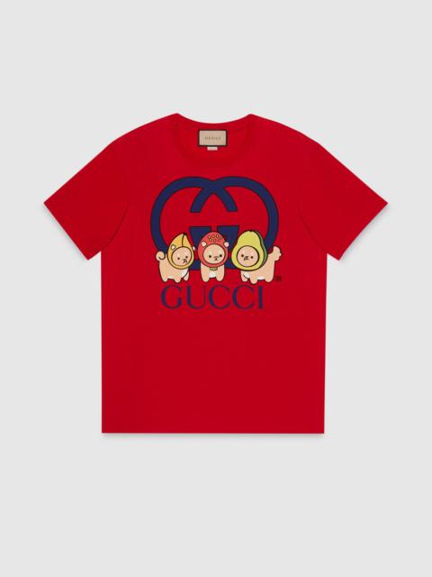 GUCCI Animals print cotton T-shirt