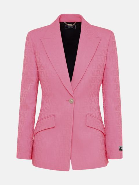 VERSACE Rose virgin wool blazer jacket