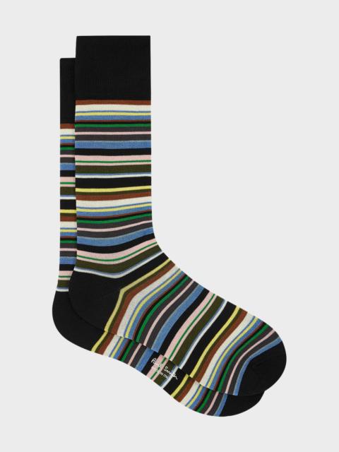 Paul Smith Men's Munich Signature Stripe Crew Socks