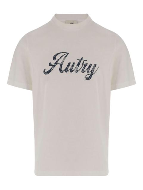 難あり AUTRY ロゴ Tシャツ ホワイト AUTRY jersey T-shirt | REVERSIBLE