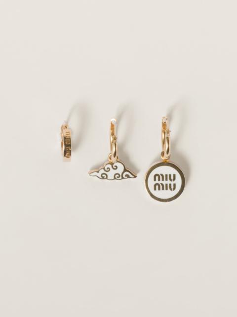 Miu Miu Set of metal earrings
