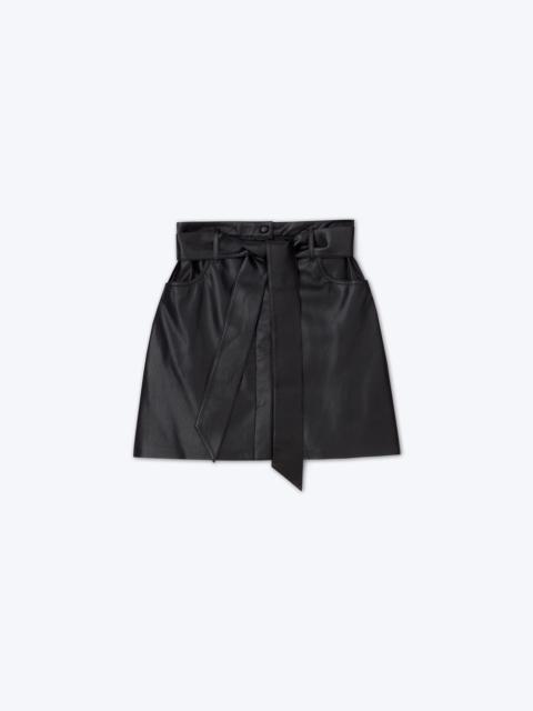 Nanushka MEDA - OKOBOR™ alt-leather mini skirt - Black