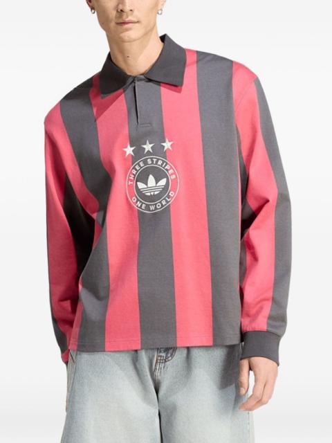 adidas striped-pattern polo shirt