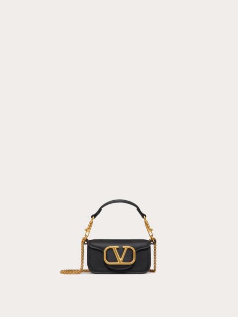 Valentino LOCÒ MICRO BAG IN CALFSKIN LEATHER WITH CHAIN